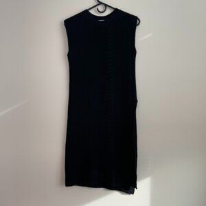 Helmut Lang Cashmere Blend Ribbed Knit Sleeveless Midi Dress | XS Minimalist